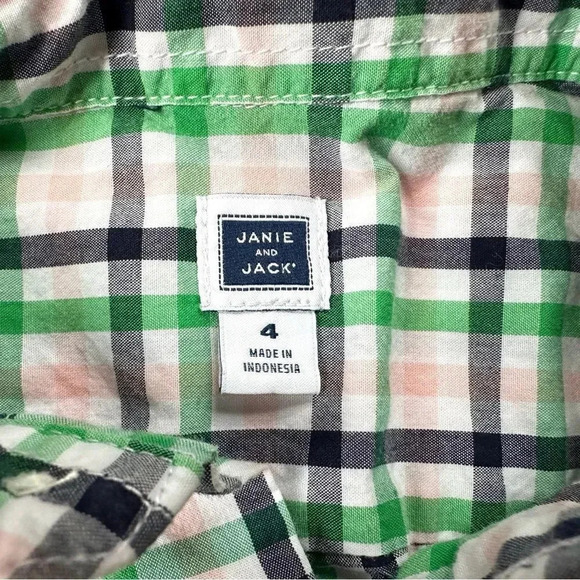 Janie & Jack | Plaid Poplin Shirt (4) - Picture 4 of 4